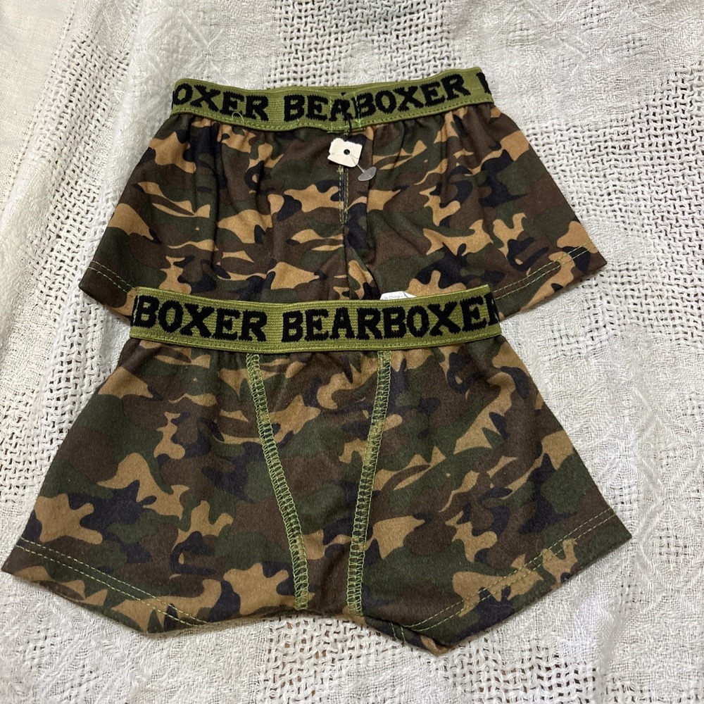 Build A Bear BAB Woodland Camouflage Boxer Shorts Lot Bearboxers 1 New 1 Used